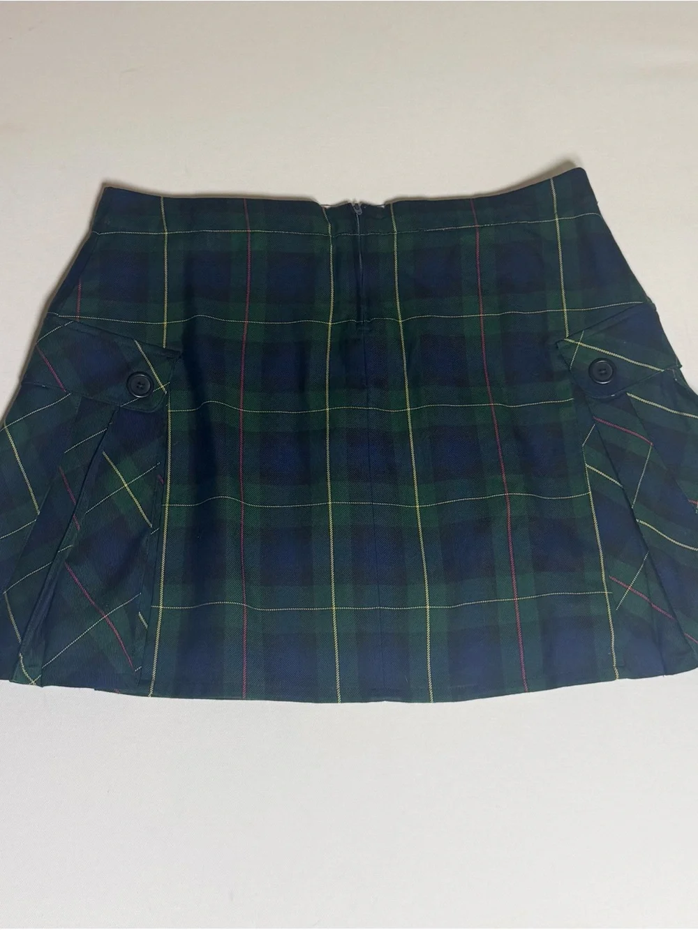 Lands’ End Plaid Skort‎ Size 16 | Green Blue Tartan Pleated Golf Tennis Preppy